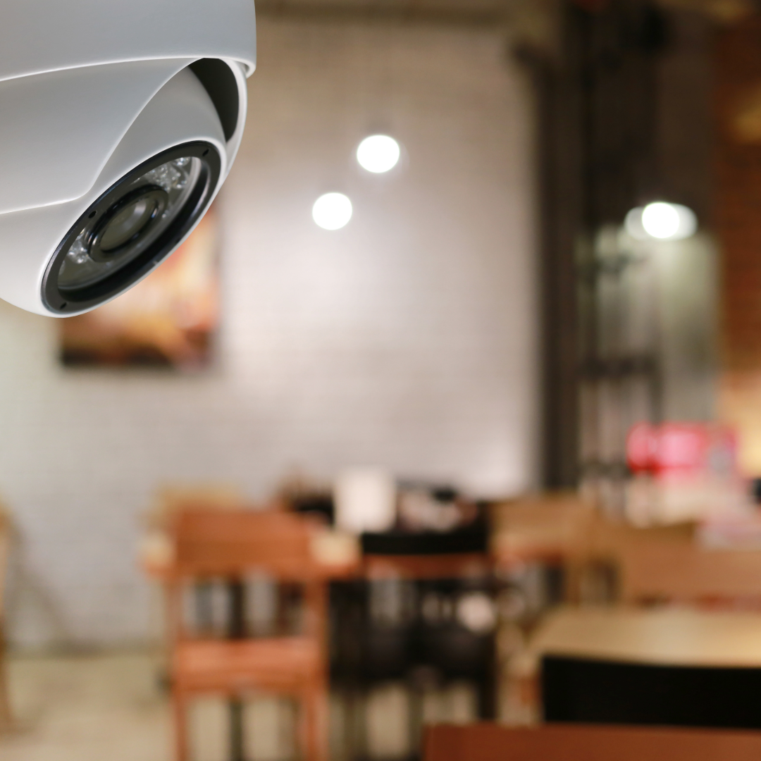Video surveillance system in QSR for video evidence.